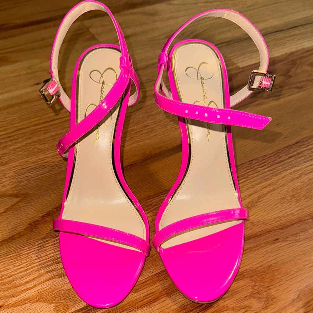Jessica Simpson Hot Pink Strappy Heels